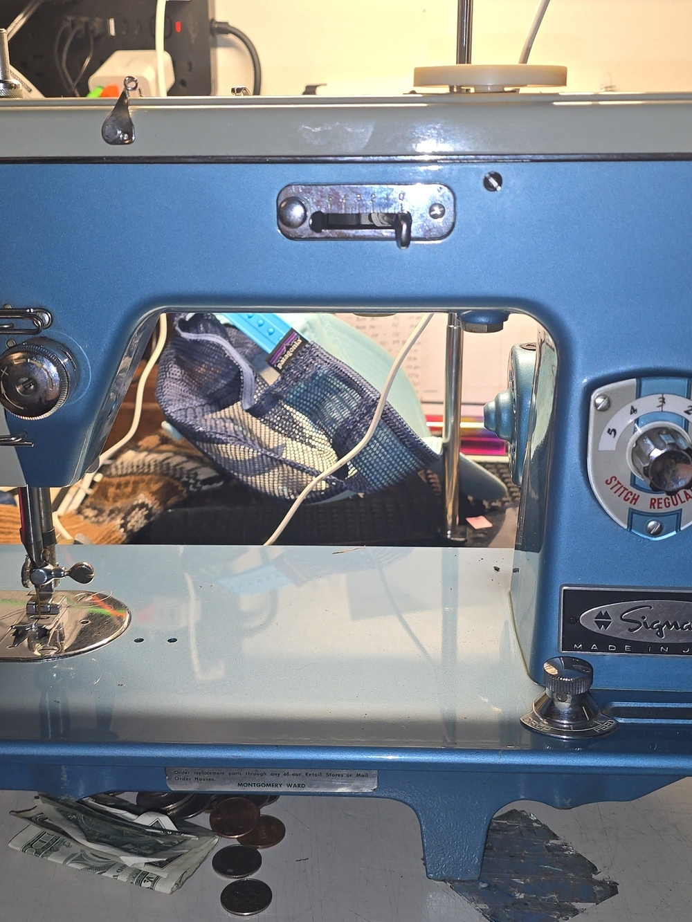 Montgomery Ward Jewel 7 Blue Vintage Sewing Machine